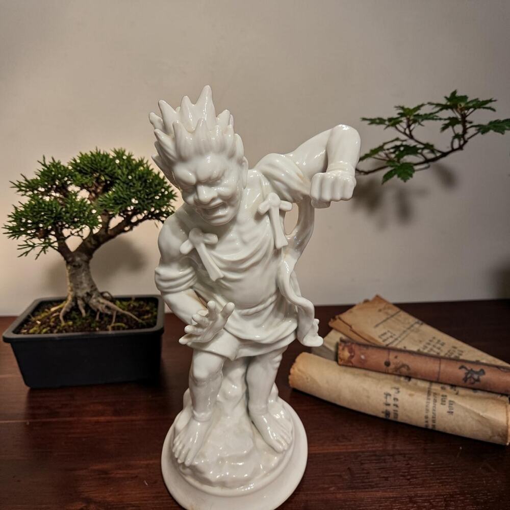 Fitz and Floyd Japanese Kagutsuchi Figurine Shinto God of Fire 1976 Porcelain